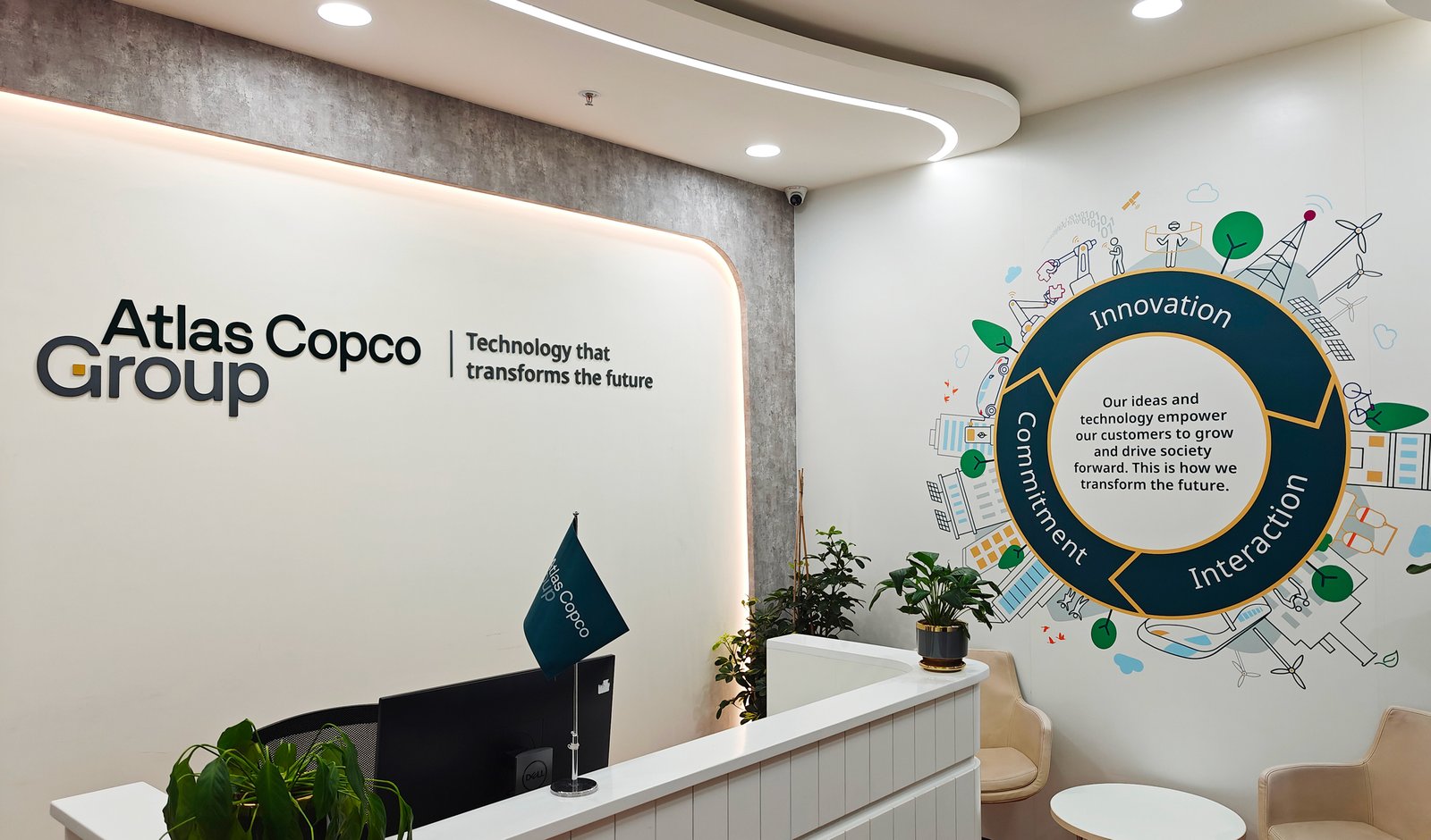 Atlas Copco Group Office Branding